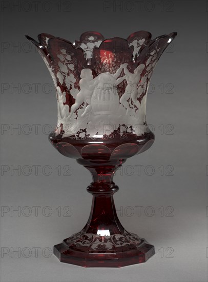 Ruby Vase, 1800s. Creator: Unknown.