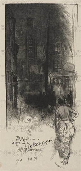 Rue de la Montagne, St. Geneviève. Creator: Auguste Louis Lepère (French, 1849-1918).