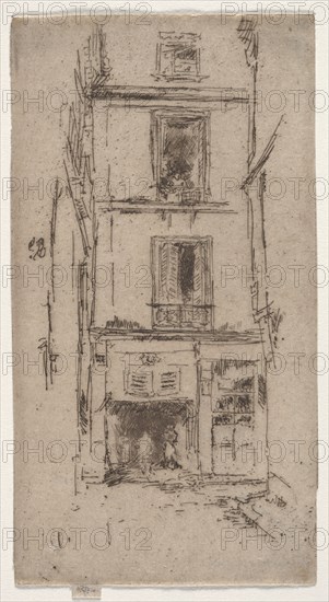 Rue des Bons Enfants, Tours. Creator: James McNeill Whistler (American, 1834-1903).