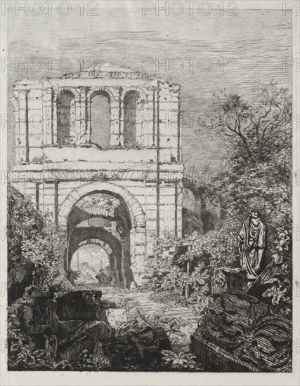 Ruines du Palais Lallien. Creator: Maxime Lalanne (French, 1827-1886).