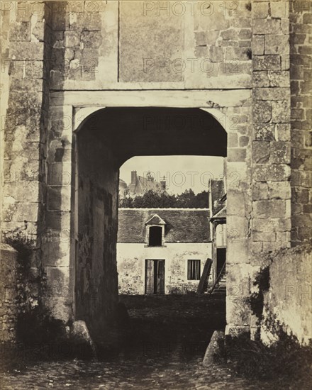 Rural Estate Seen Through Archway, 1860s. Creator: André Philippe Régnier (French, 1837-1913).