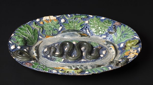 Rustic Platter, late 1500s. Creator: Bernard Palissy (French, 1510-1589), manner of.