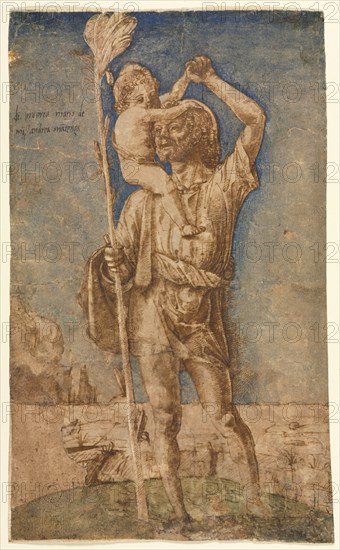 Saint Christopher, c.1500. Creator: Andrea Mantegna (Italian, 1431-1506).