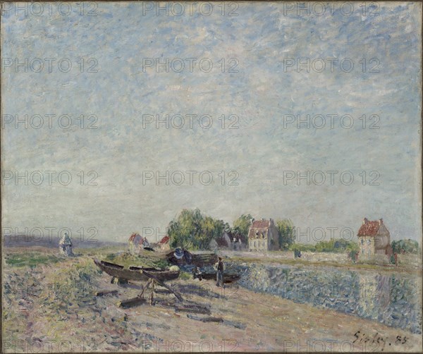 Saint-Mammès, Loing Canal, 1885. Creator: Alfred Sisley (French, 1840-1899).
