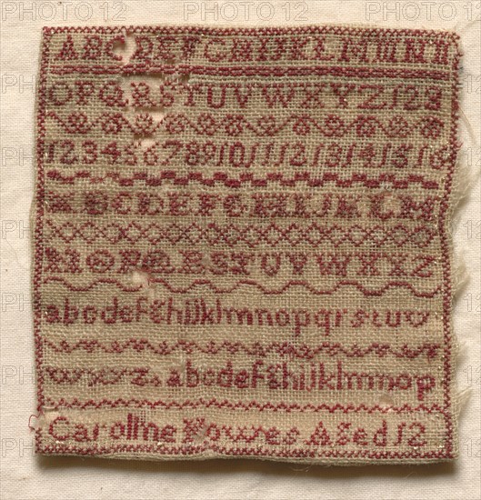 Sampler, 1800s. Creator: Unknown.