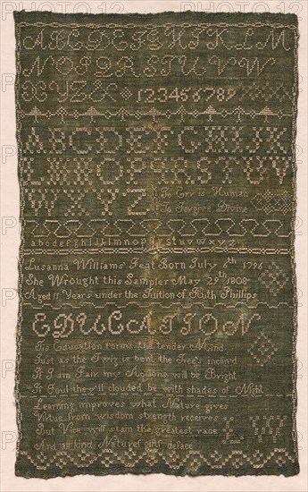 Sampler, 1808. Creator: Unknown.