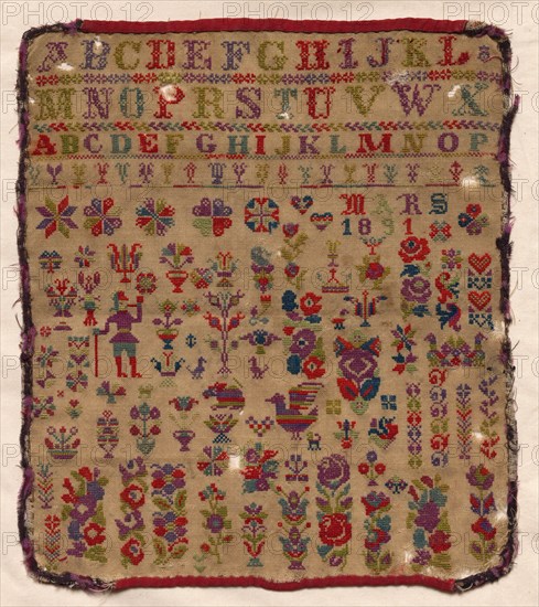 Sampler, 1891. Creator: Unknown.