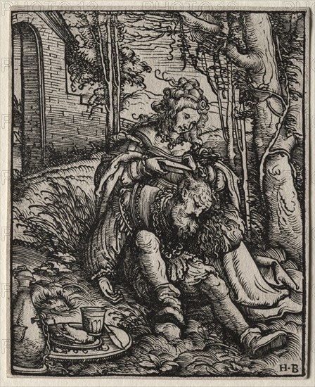 Samson and Delilah, 1519. Creator: Hans Burgkmair (German, 1473-1531).