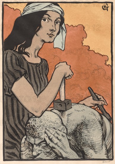 Sculptress, 1897. Creator: Eugène Grasset (French, 1841-1917).