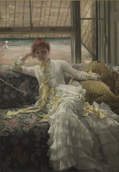 Seaside (July: Specimen of a Portrait), 1878. Creator: James Tissot (French, 1836-1902).