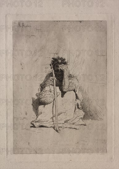 Seated Beggar. Creator: Mariano Fortuny y Carbó (Spanish, 1838-1874).