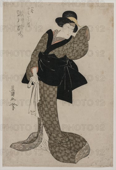 Segawa Roko as Hachizo's Wife Ohatsu, c. 1805. Creator: Utagawa Toyokuni (Japanese, 1769-1825).