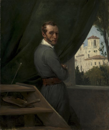 Self-Portrait in Rome, 1832. Creator: Horace Vernet (French, 1789-1863).