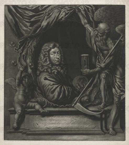 Self-Portrait, 1685. Creator: Michiel van Musscher (Dutch, 1645-1705).