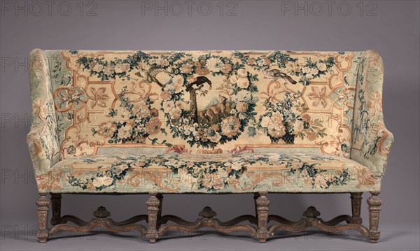 Set of Four Chairs and Settee, c. 1715. Creator: Royal Savonnerie Manufactory, Chaillot Workshops (French, est. 1627).
