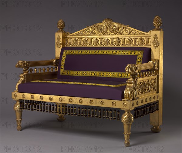 Settee, c. 1802-1807. Creator: Thomas Hope (British, 1769-1831); Unknown Maker (British).