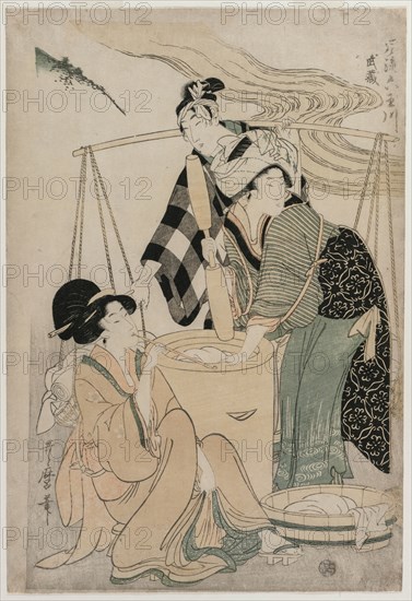 Settsu Province from the series Fashionable Six Jewel Rivers (Furyu Mu Tamagawa), c. 1804. Creator: Kitagawa Utamaro (Japanese, 1753?-1806).