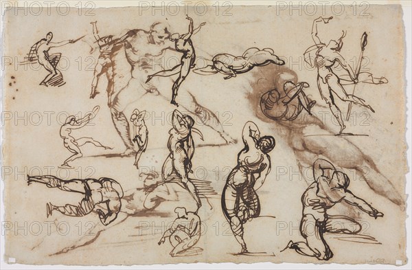 Sheet of Sketches (verso), 1819. Creator: Théodore Géricault (French, 1791-1824).