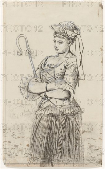 Shepherdess, c. 1878. Creator: Winslow Homer (American, 1836-1910).
