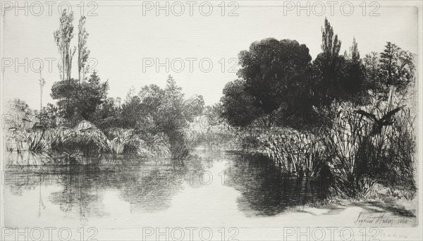Shere Mill Pond, No. 11 (The Large Plate), 1860 and later. Creator: Francis Seymour Haden (British, 1818-1910).