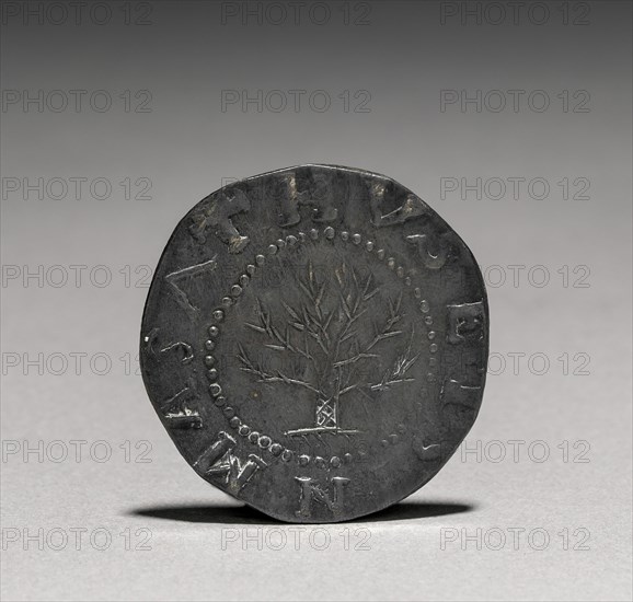 Shilling, 1652. Creator: John Hull (American, 1624-1683); Robert Sanderson (American, 1609-1693).