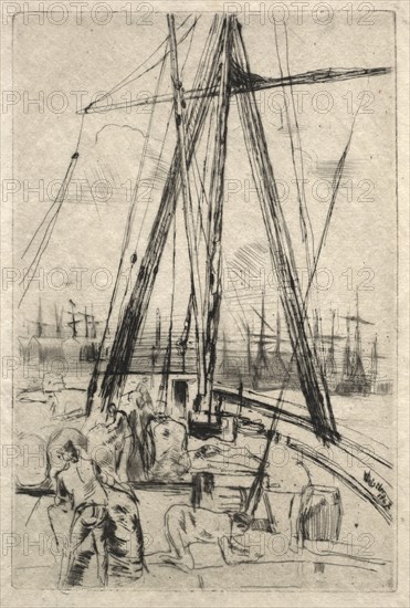 Shipping at Liverpool, 1867. Creator: James McNeill Whistler (American, 1834-1903).