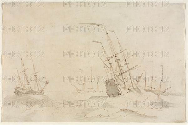 Ships, second half 1600s. Creator: Ludolf Backhuysen (Dutch, 1631-1708).