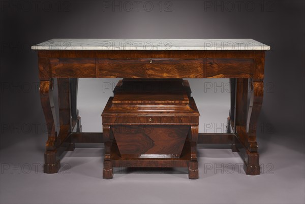 Sideboard and Cellarette, c. 1840. Creator: Duncan Phyfe and Son (American, 1768-1854).