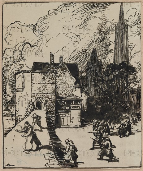 Siège des Maubeuge, 1914. Creator: Auguste Louis Lepère (French, 1849-1918).