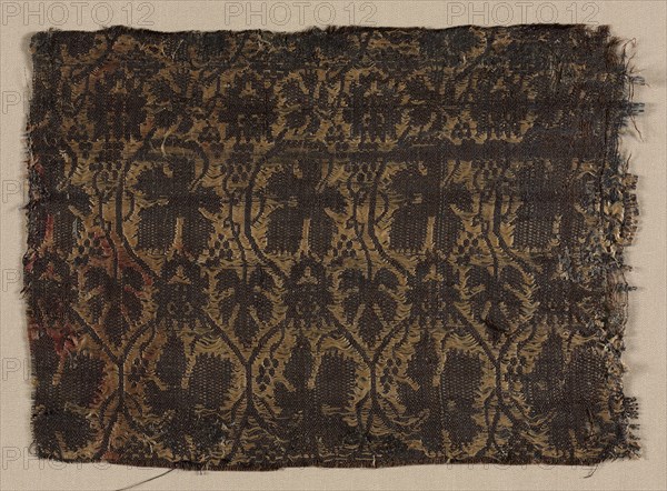 Silk Fragment, 1350-1399. Creator: Unknown.