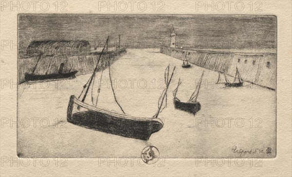 Six Etchings: Tréport, 1895. Creator: Paul Gachet (French, 1828-1909).