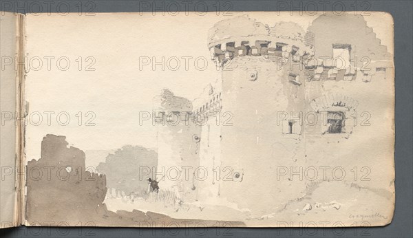 Sketchbook: "Ruined Castle", 1814. Creator: Samuel Prout (British, 1783-1852).