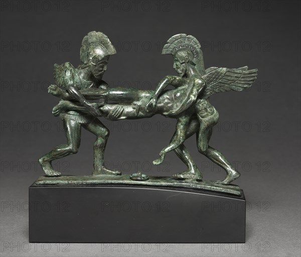 Sleep and Death Cista Handle, 400-375 BC. Creator: Unknown.