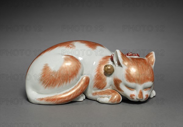 Sleeping Cat: Ko Imari Type, 1800s. Creator: Unknown.