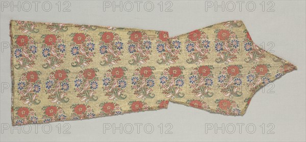 Sleeve with birds in blossoming bushes, 1700s. Creator: Unknown.