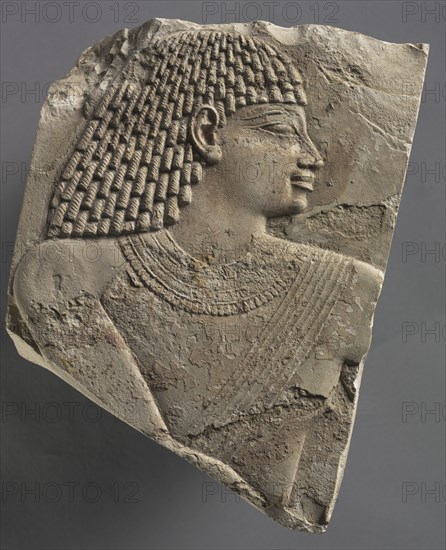 Small Head of a Man, c. 667-647 BC. Creator: Unknown.