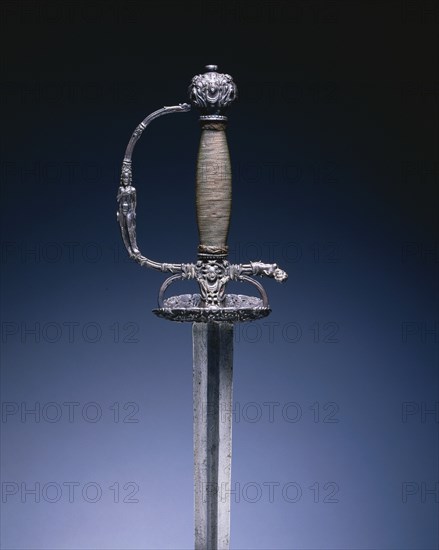 Small Sword with Masks and Figures, c. 1660-1680. Creator: Unknown.
