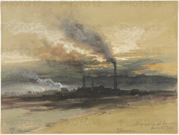 Smelting Works at Denver, 1892. Creator: Thomas Moran (American, 1837-1926).