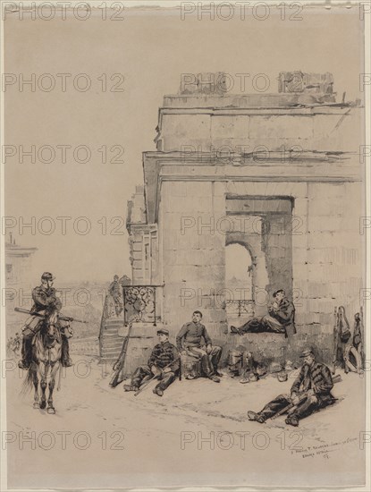 Soldiers Resting, 1878. Creator: Édouard Detaille (French, 1848-1912).