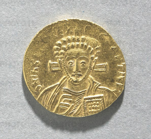 Solidus of Justinian II with Bust of Christ (obverse), 705. Creator: Unknown.