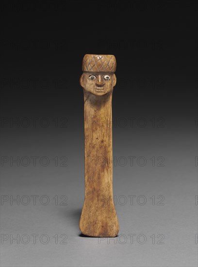 Spatula with Carved Head, 500-900. Creator: Unknown.