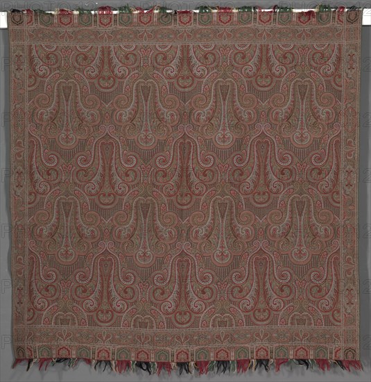 Square Reversible Shawl, c. 1865. Creator: Unknown.