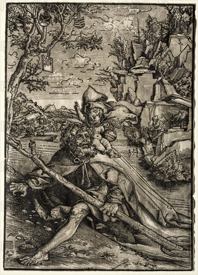 St. Christopher, c. 1509. Creator: Lucas Cranach (German, 1472-1553).