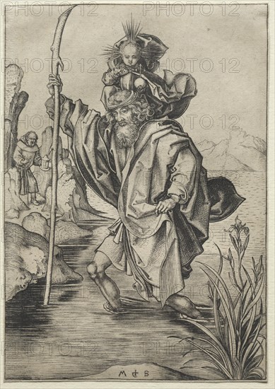 St. Christopher. Creator: Martin Schongauer (German, c.1450-1491).