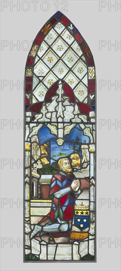 Stained Glass Panel with Male Donor, c. 1480. Creator: Unknown.
