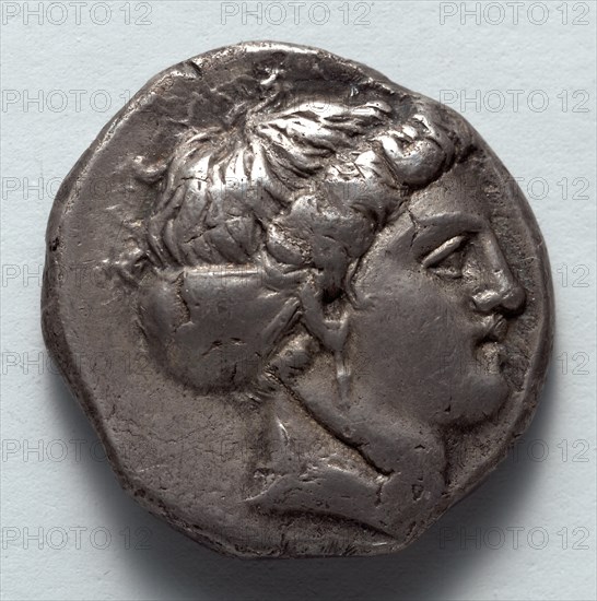 Stater: Head of Koré (obverse), 375-340 BC. Creator: Unknown.