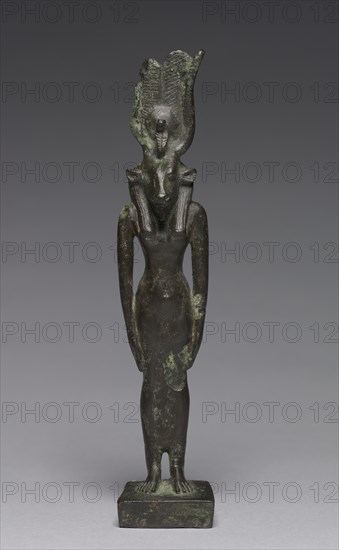 Statuette of Hathor, 664-30 BC. Creator: Unknown.