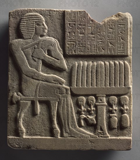 Stele of Djedatumiufankh, 664-525 BC. Creator: Unknown.