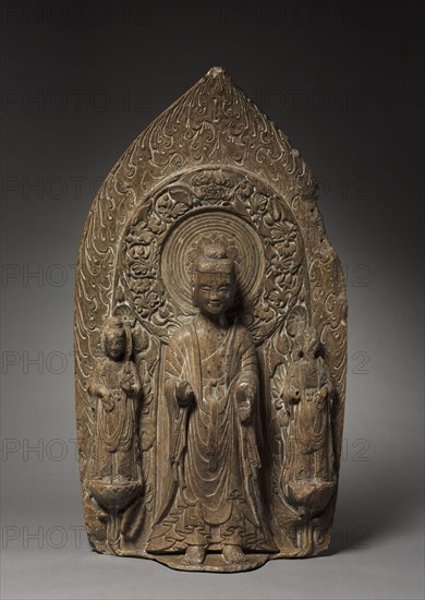 Stele with Sakyamuni and Bodhisattvas, 537. Creator: Unknown.