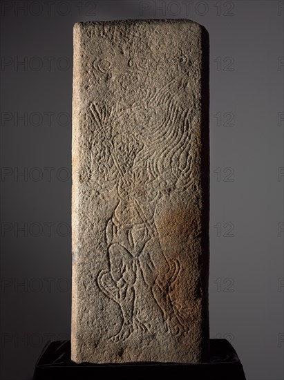 Stone Panel for Royal Tomb, late 700s-early 800s. Creator: Unknown.